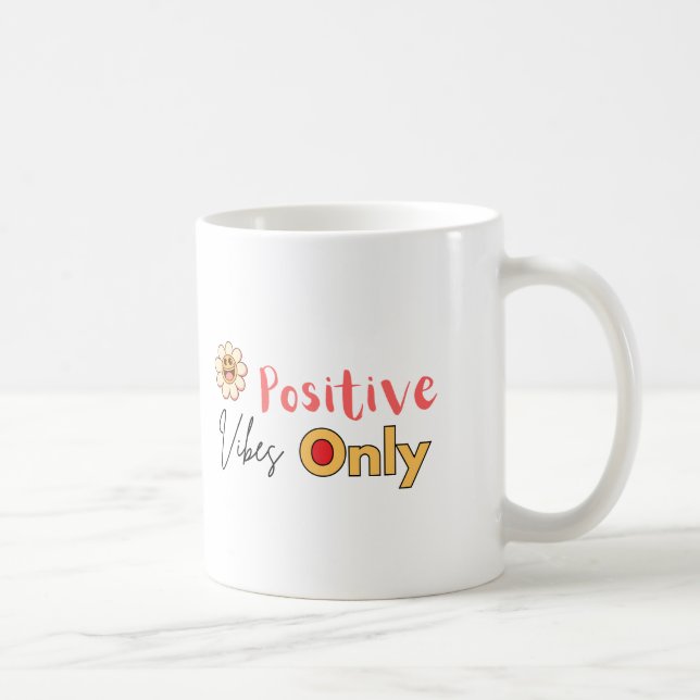 Caneca De Café vibrações positivas só trending new mug design (Direita)