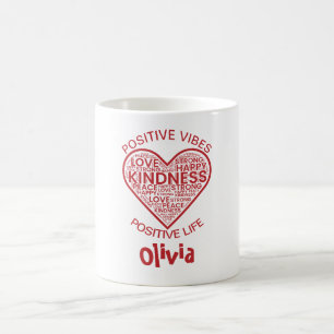 Caneca de Café Vibrações Positivas Vida Positiva
