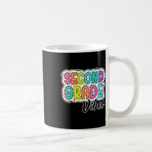 Caneca De Café Vibrações Retro da Segunda Série De Volta à Escola