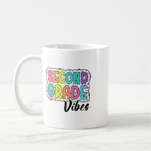 Caneca De Café Vibrações Rétro da Segunda Série De Volta à Escola