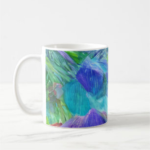 Caneca De Café Vibrant Crystal Mountain Abstrato