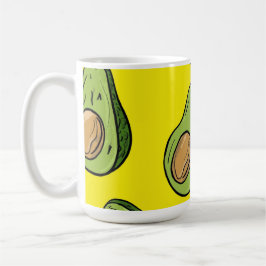 Caneca De Café Vibrant Yellow Fruit Illustration - Whimsical 
