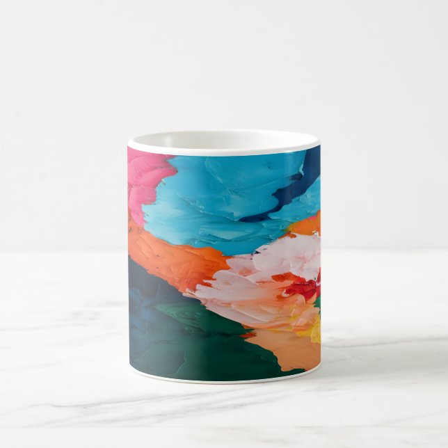 Caneca De Café Vibrante Colorida abstrato (Centro)