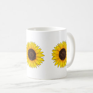 Caneca De Café Vibrante Flor de Girassol Amarelo