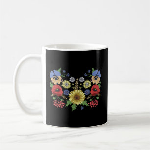 Caneca De Café Viburno Floral Ucraniano Vyshyv