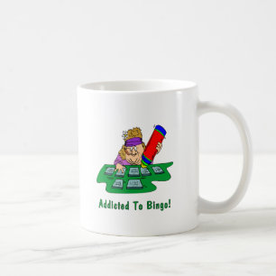 Caneca De Café Viciado ao Bingo!
