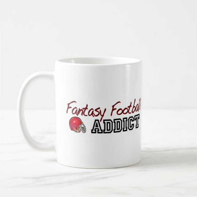 Caneca De Café Viciado do futebol da fantasia (Esquerda)
