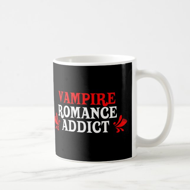 Caneca De Café Viciado do romance do vampiro (Direita)