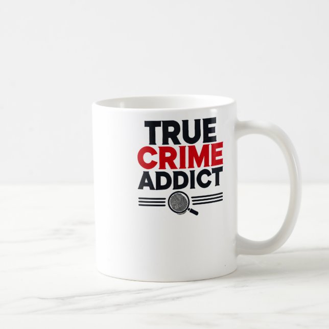 Caneca De Café Viciado em Crime Verdadeiro (Direita)