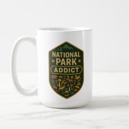 Caneca De Café Viciado em Parques Nacionais Premium
