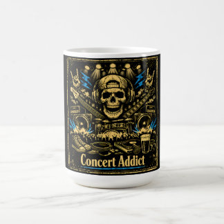 Caneca De Café Viciado em Shows – Cultura de Fã de Música ao Vivo