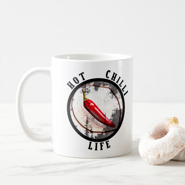 Caneca De Café Vida com pimenta quente (Com Donut)