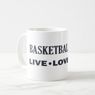 Caneca De Café Vida de amor ao vivo, vida de basquete