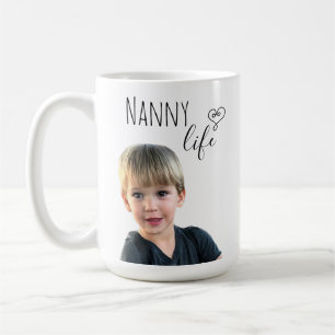 Caneca De Café Vida de Avó Babá Personalizar Foto