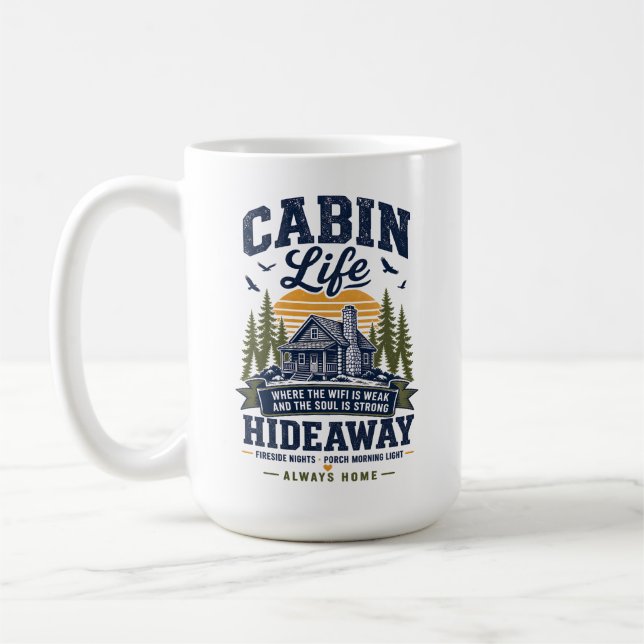 Caneca De Café Vida de Cabana Escondido (Esquerda)