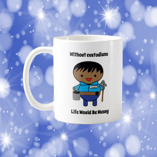 Caneca De Café Vida de custódia Maldito Homem Negro Engraçado