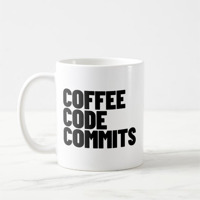 Caneca De Café Vida de Engenheiro de Software - Café Código Commi (Esquerda)