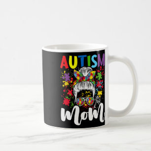 Caneca De Café Vida de Mãe Autista Coque Desarrumado Sungles Ndan