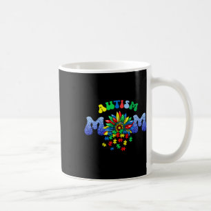 Caneca De Café Vida de Mãe Autista Girassol Peça de Puzzle Dia da