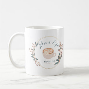 Caneca De Café Vida de Mãe Servida Quente Café Aconchegante Arte 