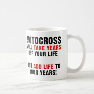 Caneca De Café Vida de Motocross Para os Seus Anos Moto Off-Road 