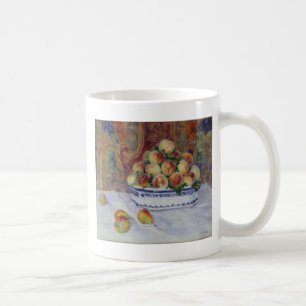 Caneca De Café Vida de Pierre Auguste Renoir   ainda com pêssego