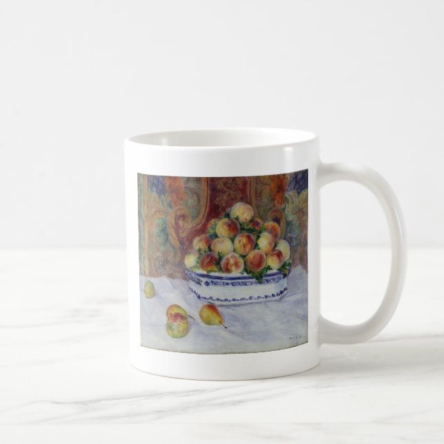 Caneca De Café Vida de Pierre Auguste Renoir | ainda com pêssegos (Direita)