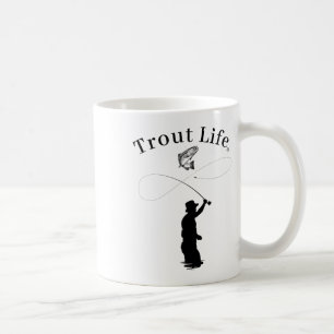 Caneca De Café Vida de Truta Pesca com Mosca