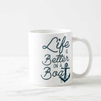 Caneca De Café Vida Divertida é Melhor Em Um Barco Amantes De Cru