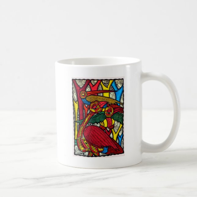 Caneca De Café Vida do pássaro (Direita)