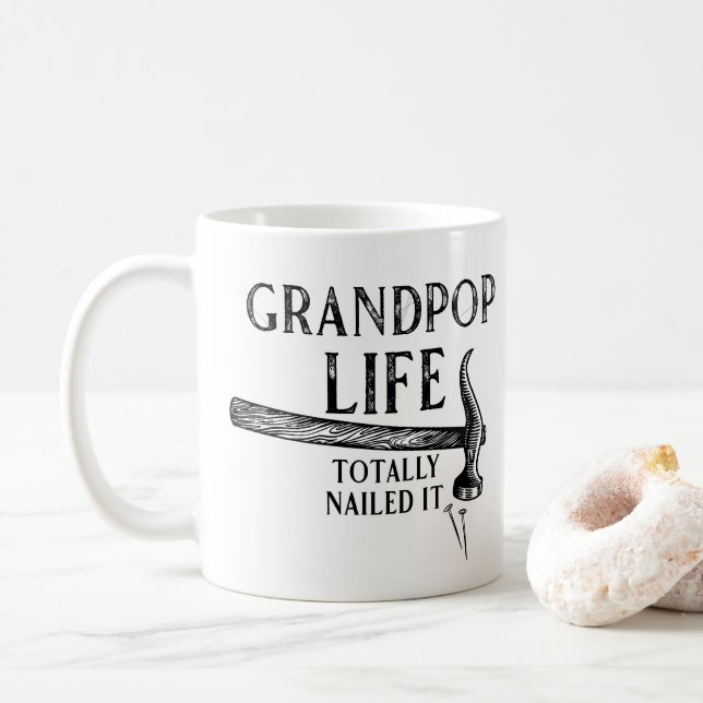 Caneca De Café Vida do Vovô Acertou em Cheio! (Com Donut)