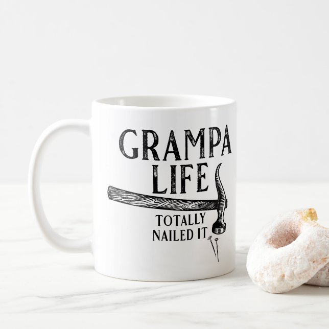 Caneca De Café Vida do Vovô Acertou em Cheio! (Com Donut)
