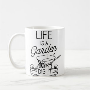 Caneca De Café Vida Engraçada É Um Jardim Cave-o Jardim Amantes d