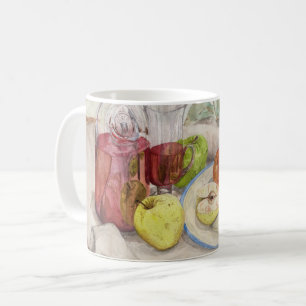Caneca De Café Vida estática da pintura de fruta e vinho