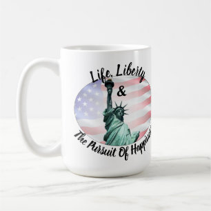 Caneca De Café Vida, Liberdade E A Busca Da Felicidade