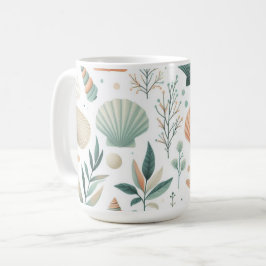 Caneca De Café Vida Marinha Serena