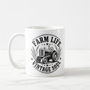 Caneca De Café Vida na Fazenda - Alma Vintage   Vida Rústica no C