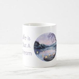 Caneca De Café Vida Roxa é um sonho Lanternas na Água