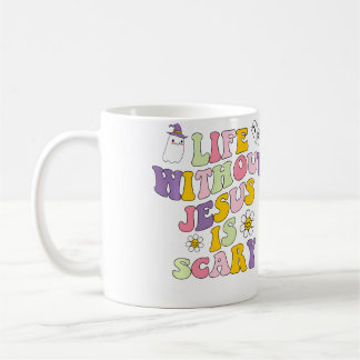 Caneca De Café Vida Sem Jesus é Assustador Cristão Halloween -