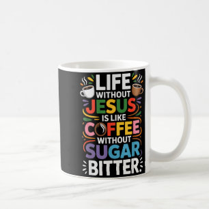 Caneca De Café Vida Sem Jesus Engraçado Cristão Fé Religiosa