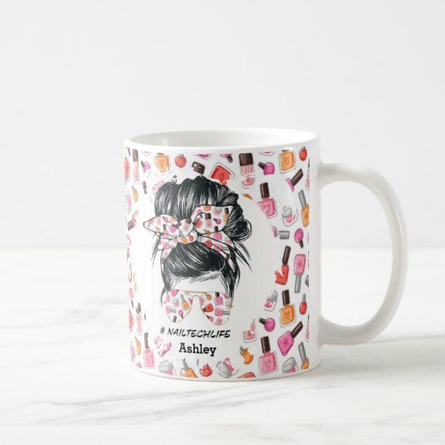 Caneca De Café Vida técnica Colorida Personalizada (Direita)