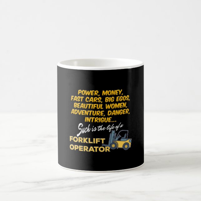 Caneca De Café Vida útil de um operador de empilhadeira (Centro)