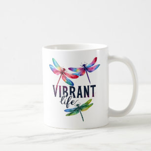 Caneca De Café Vida Vibrante - Dragonista Artístico
