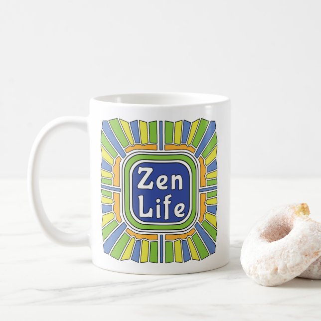 Caneca De Café Vida Zen para mim (Com Donut)