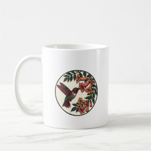 Caneca De Café Videira-Trombeta Beija-Flor Arte Botânica