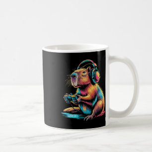 Caneca De Café Vídeo Engraçado de Capyra Gamer Capyra