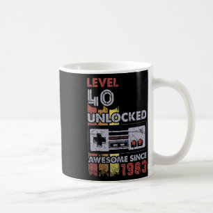 Caneca De Café Vídeo G Gamer aniversário de 40 anos do Nível 40 d