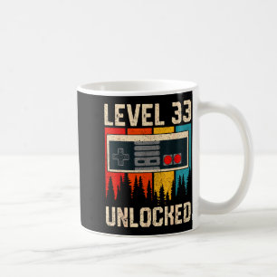 Caneca De Café Vídeo Game Controlador de Aniversário Nível 33 Des