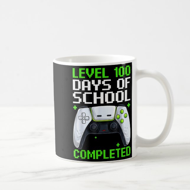 Caneca De Café Video Gamer Student 100th Day Teacher 100 Days Of  (Direita)