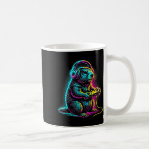 Caneca De Café Vídeos engraçados de jogos do Dia da Marmota Marmo